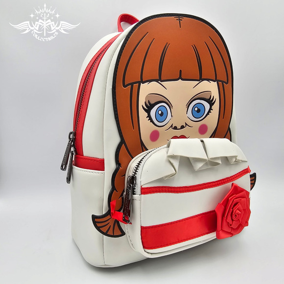 Loungefly Annabelle Cosplay Halloween Horror White Mini Backpack Bag New - Picture 2 of 7